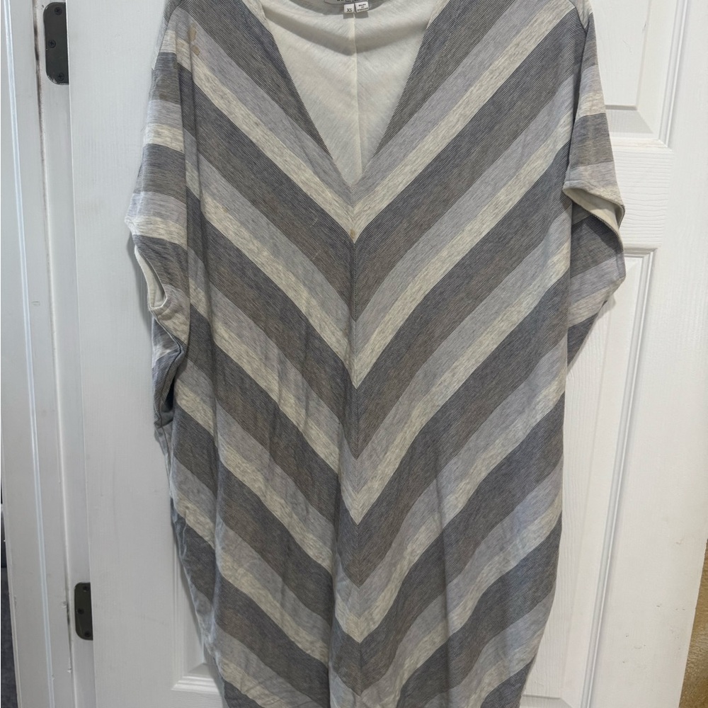Anthropologie Gray V-Neck Dress
